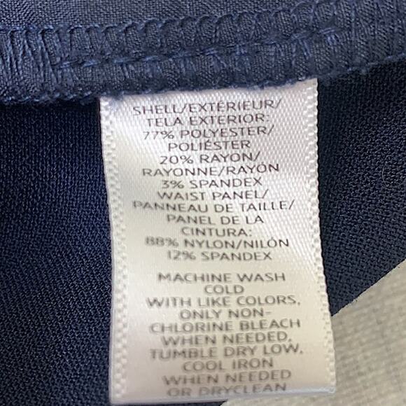 Ann Taylor Loft Maternity Straight Leg Trouser Dress Pants Size 10 Navy Stretch - Picture 15 of 15